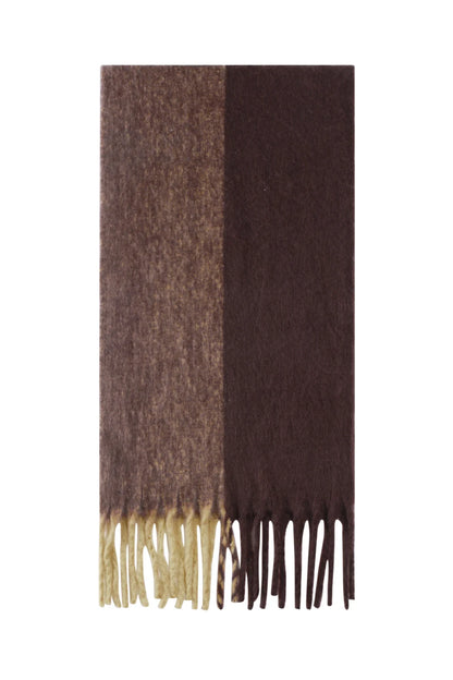 Wintersjaal gekleurd bruin