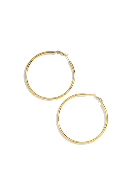 Eenvoudige ringen oorbellen goud