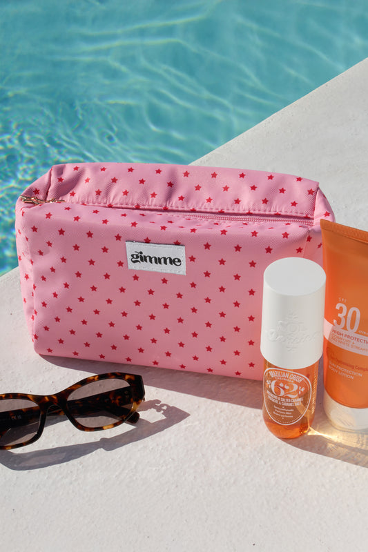 Makeup tas sterren roze