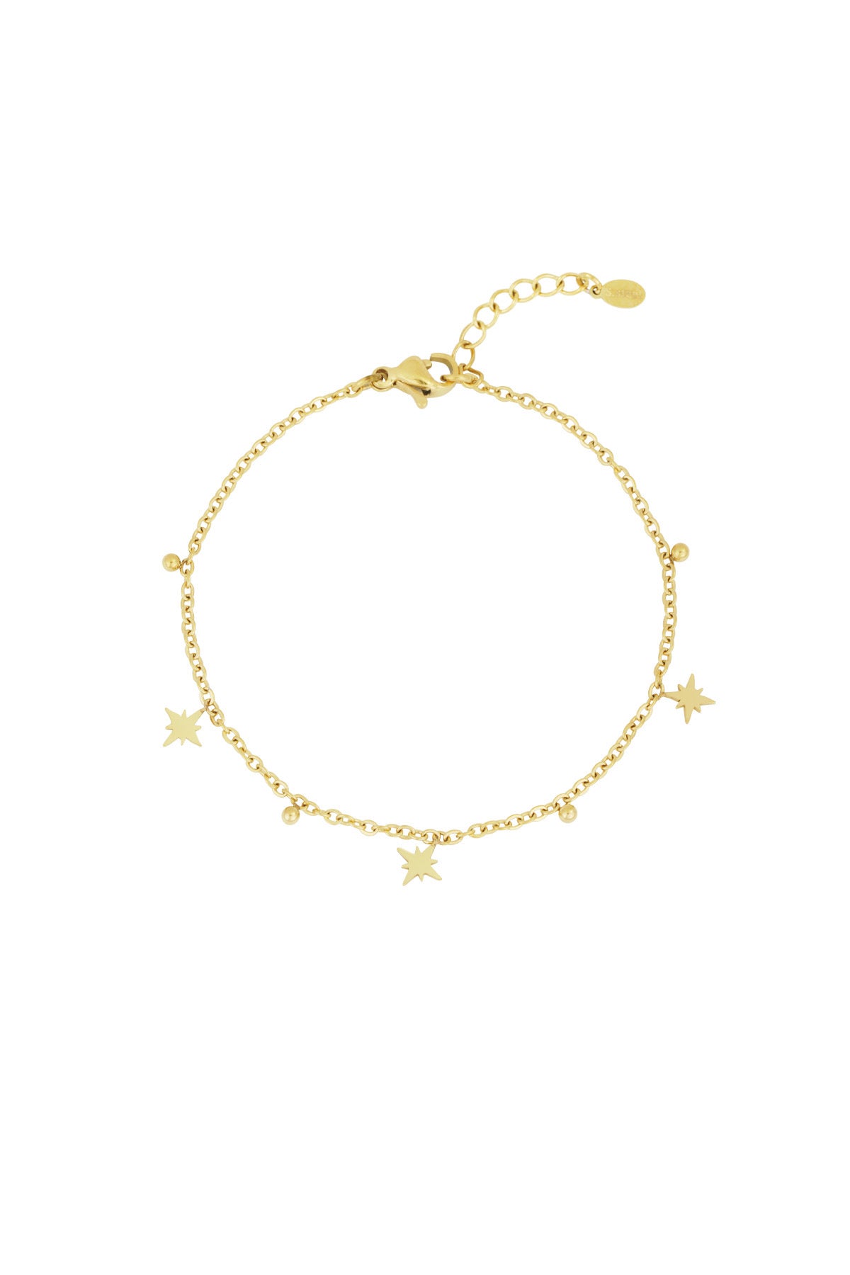 Shining stars armband goud