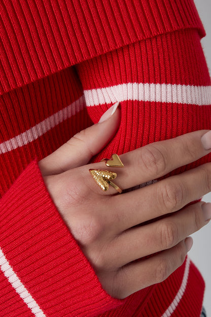 Dual affection ring zilver