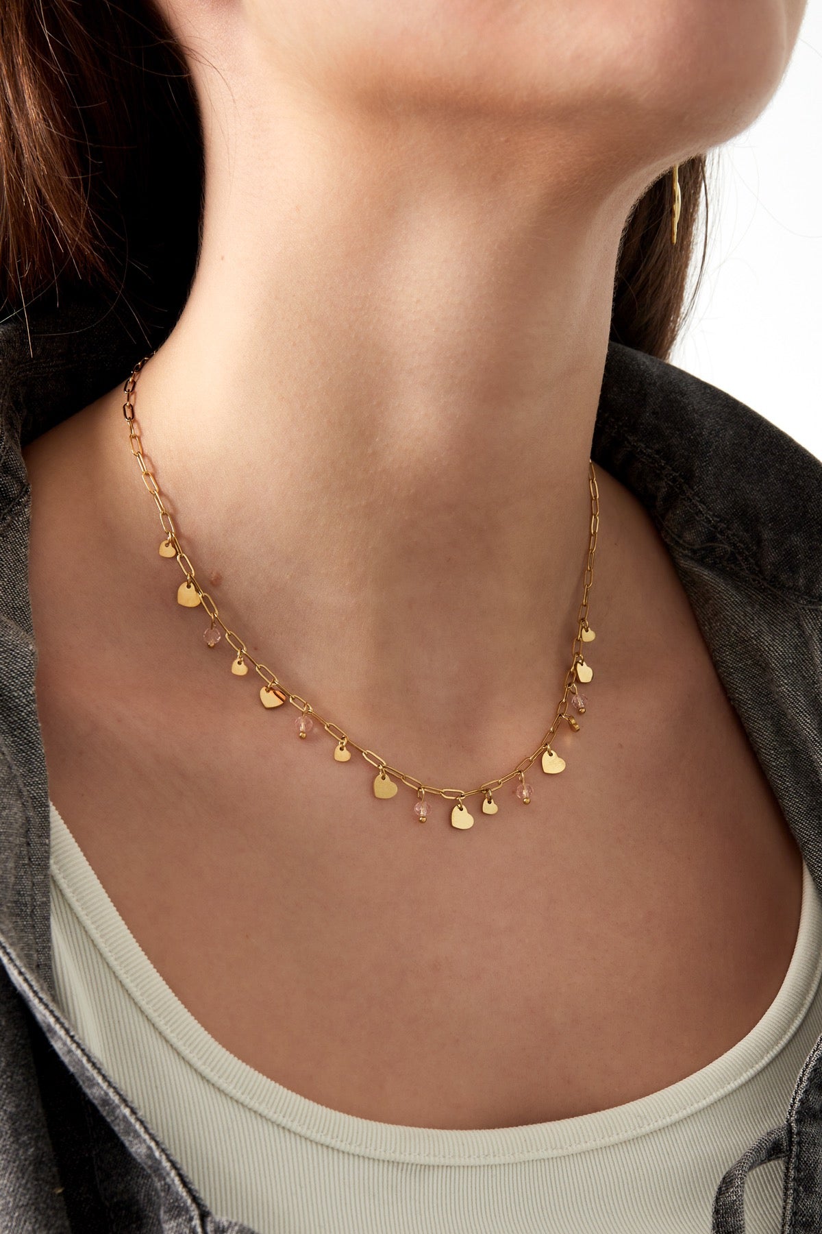 Full of love ketting goud