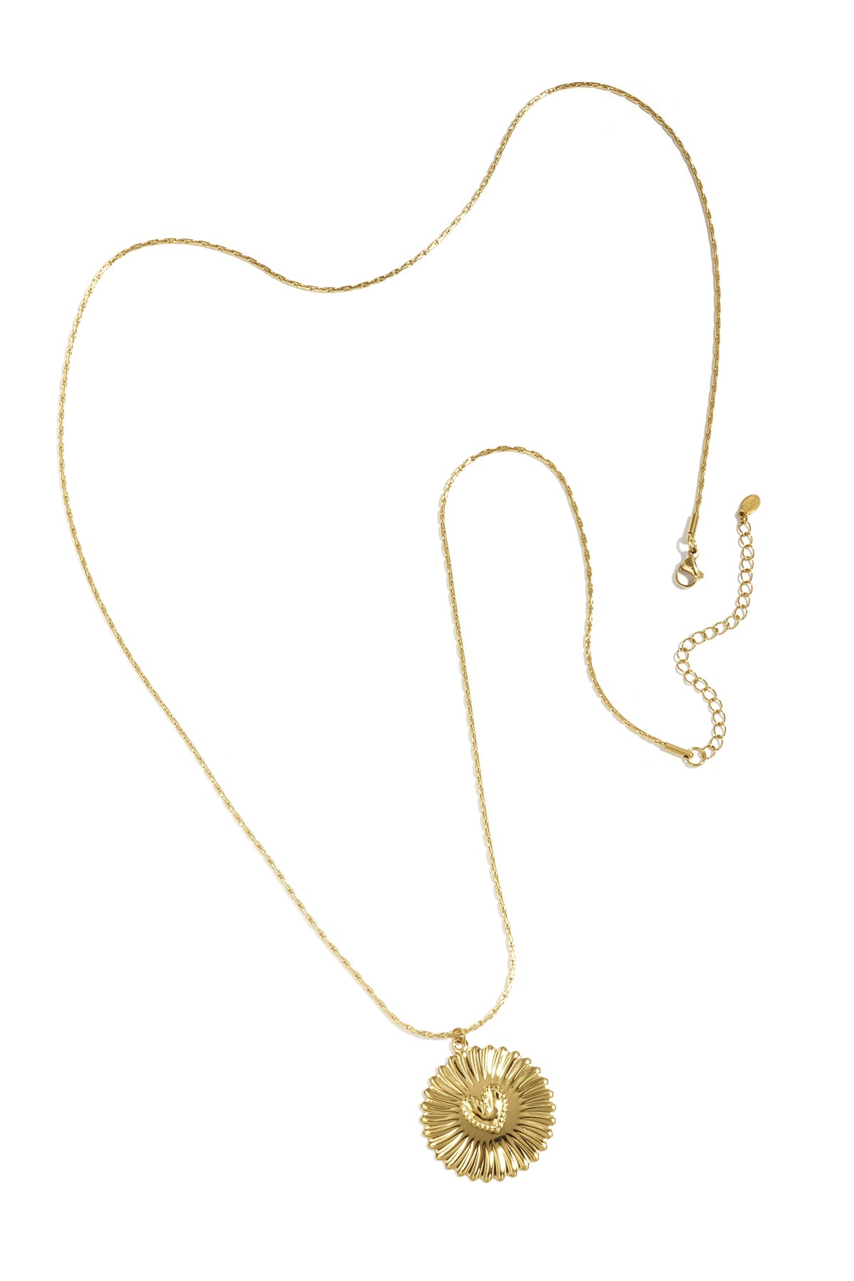 Lange ketting met platte hanger