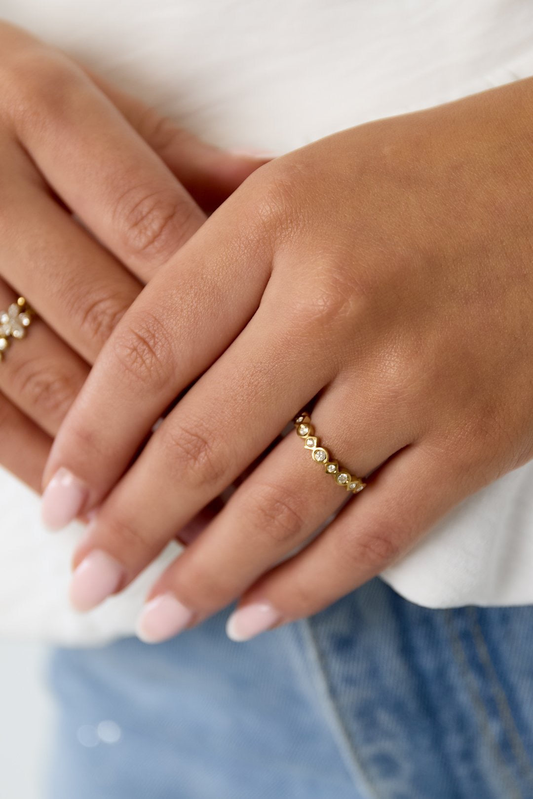 Verschillende vormen en steentjes ring zilver