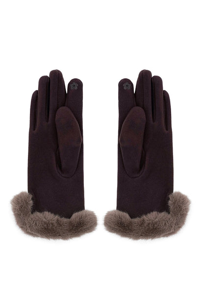 Handschoenen fluffy elegance - bruin