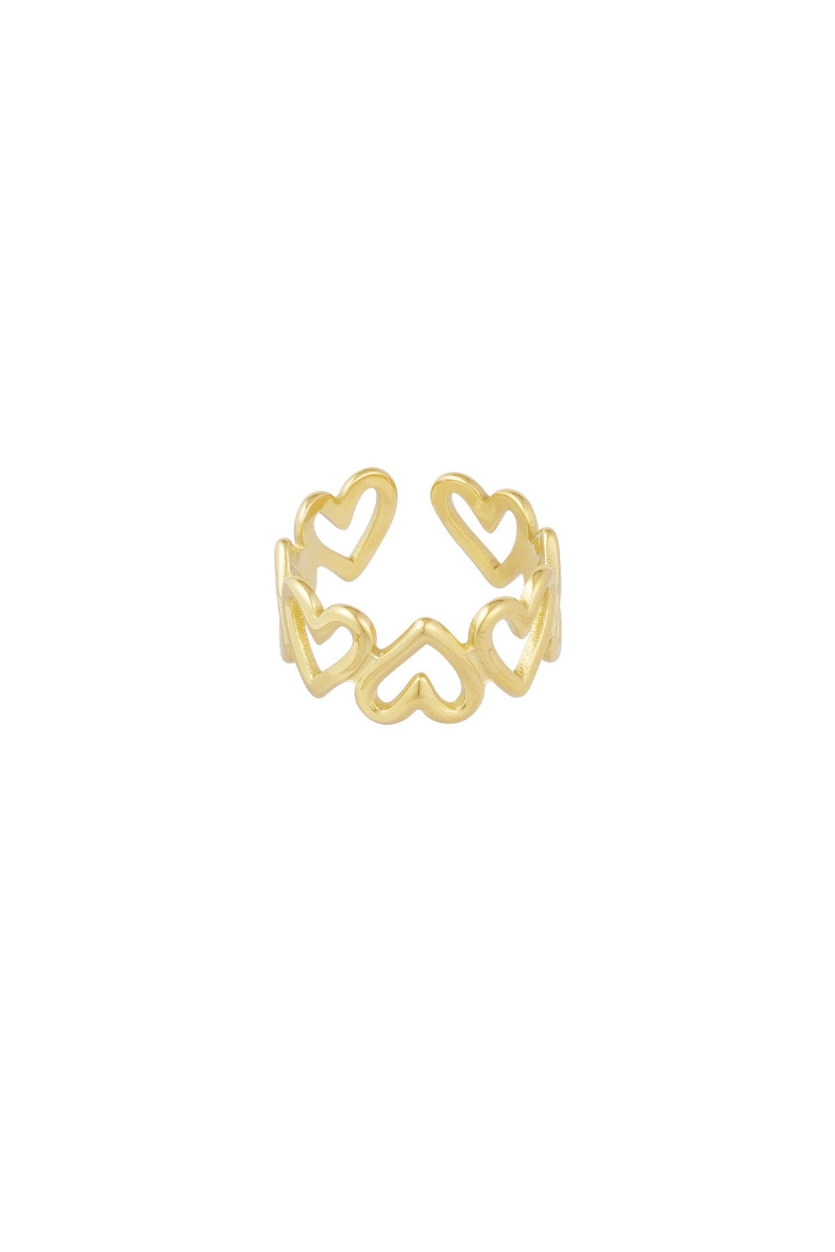 Twisted love ring goud