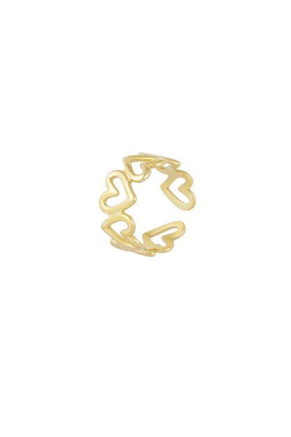 Twisted love ring goud