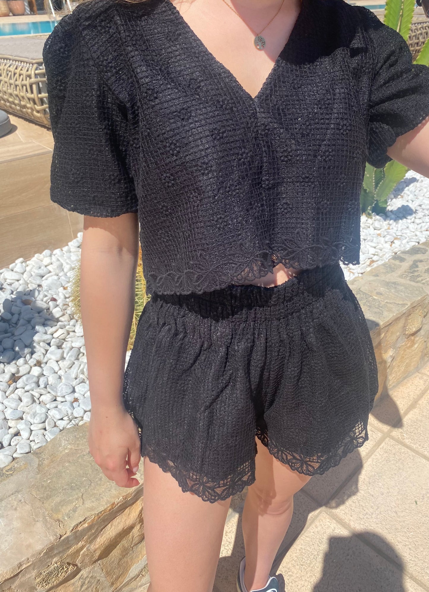 Sofie - Shorts kant zwart