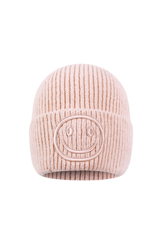 Smiley muts lichtroze