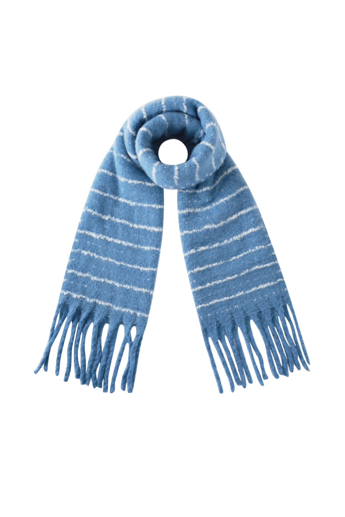 Wintersjaal Strip Casual Blauw