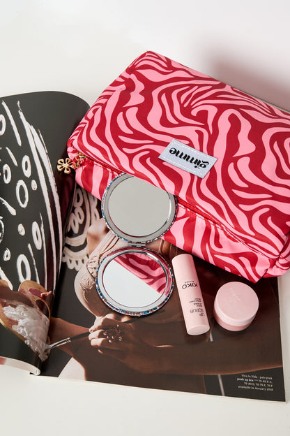 Makeup tas zebra groen