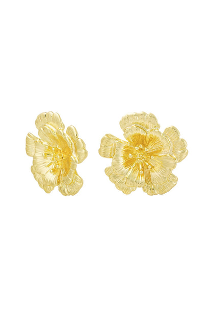 Flowers oorbellen goud