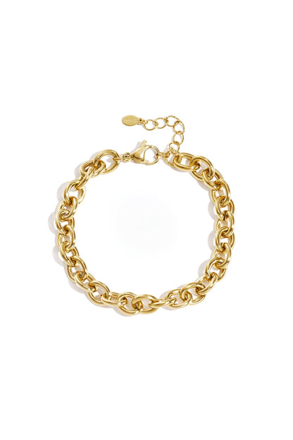 Robuste schakelarmband goud