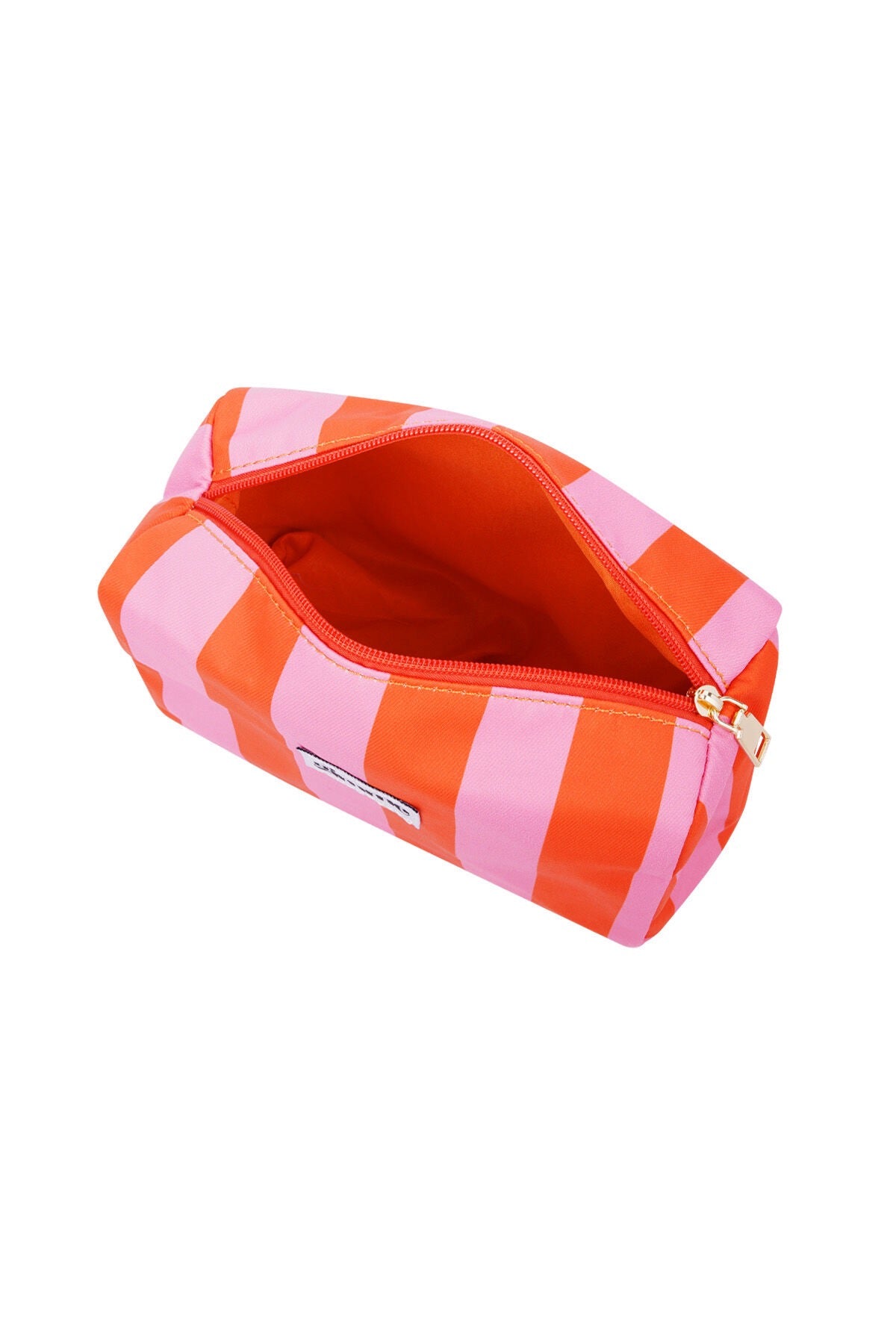 Makeup tas grote streep oranje roze
