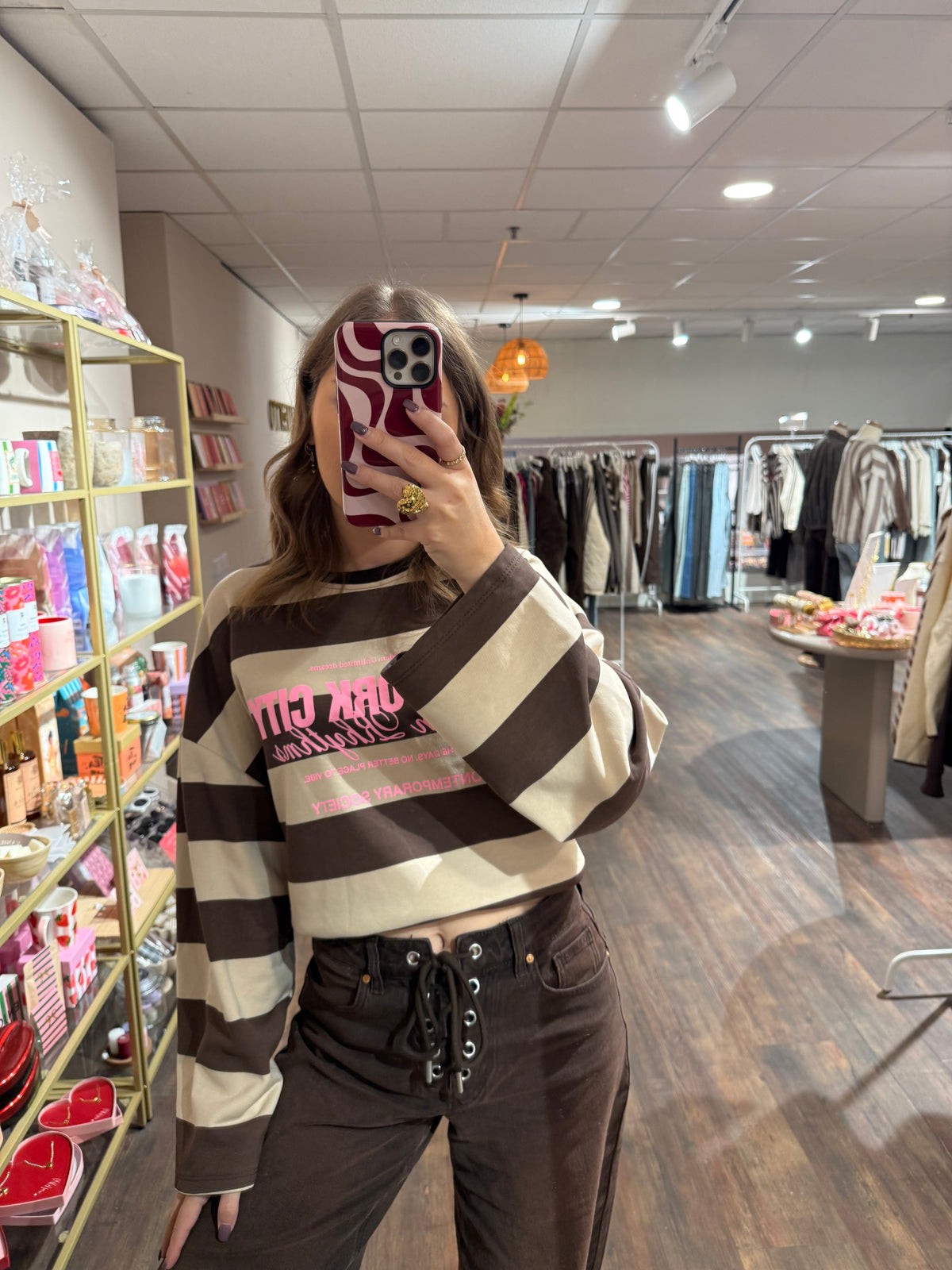 Tess - gestreepte NYC top