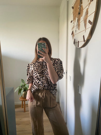 Olivia - Top luipaard print
