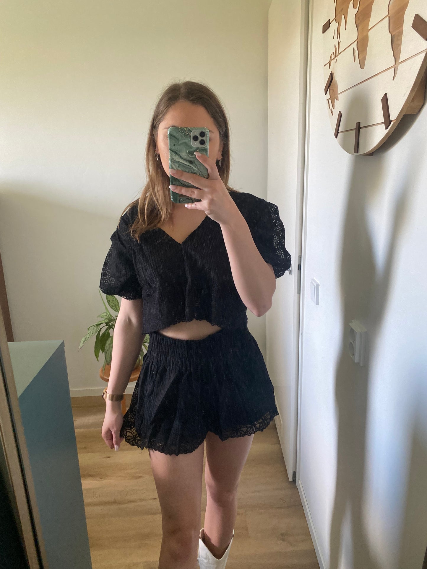 Sofie - Shorts kant zwart