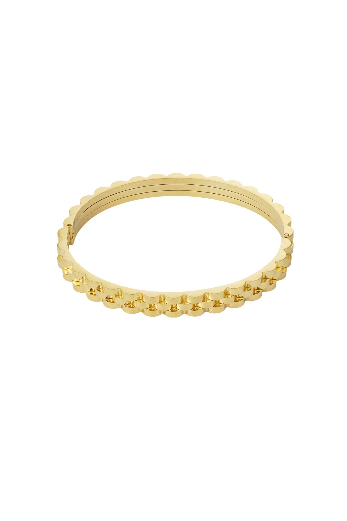 Bangle armband schakel goud