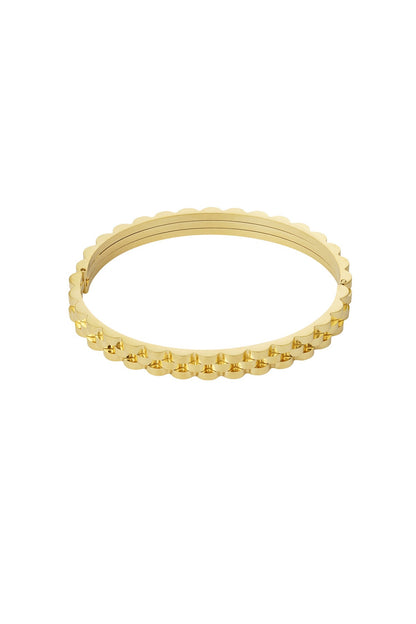 Bangle armband schakel goud