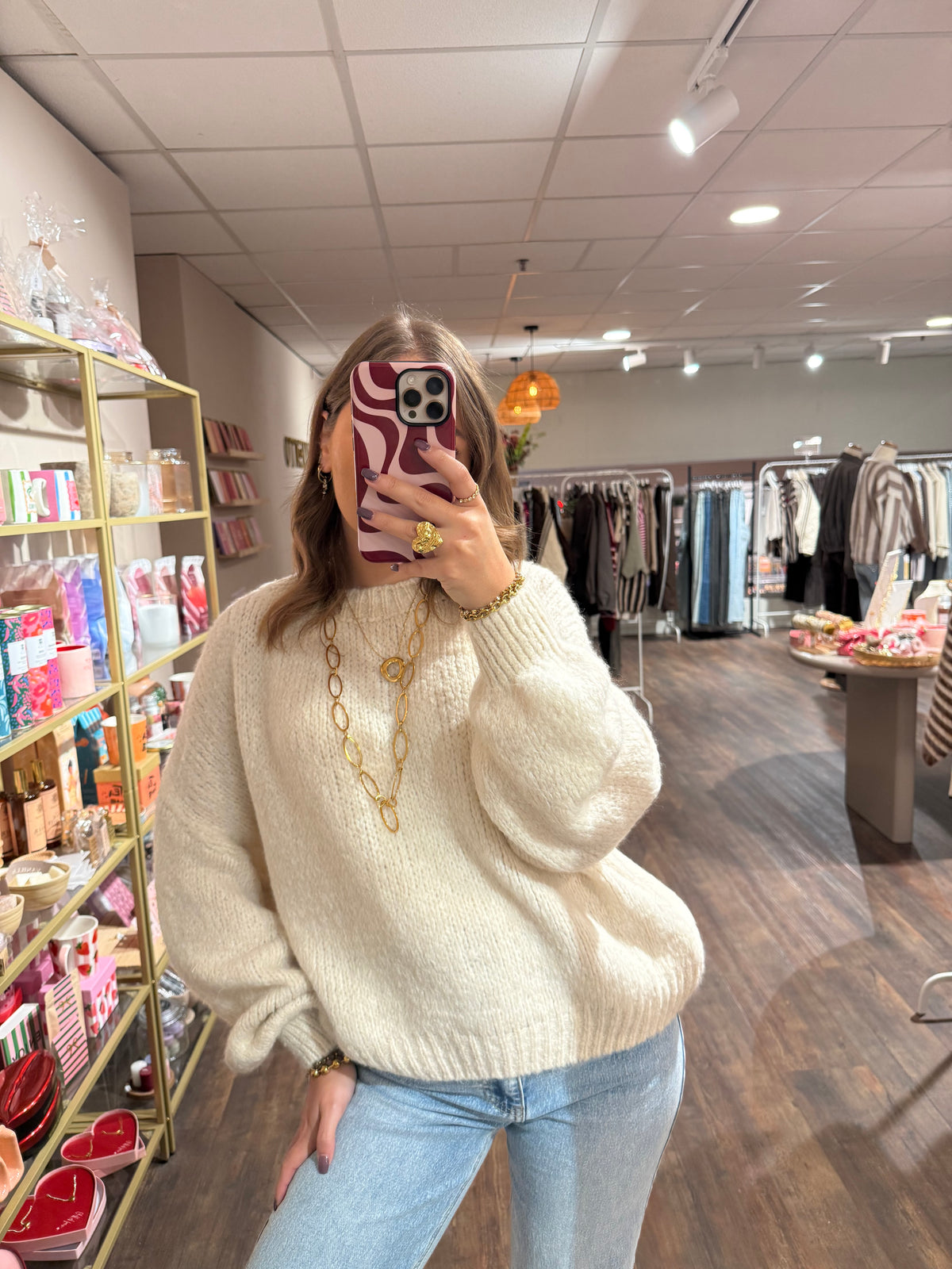 Romy - trui creme