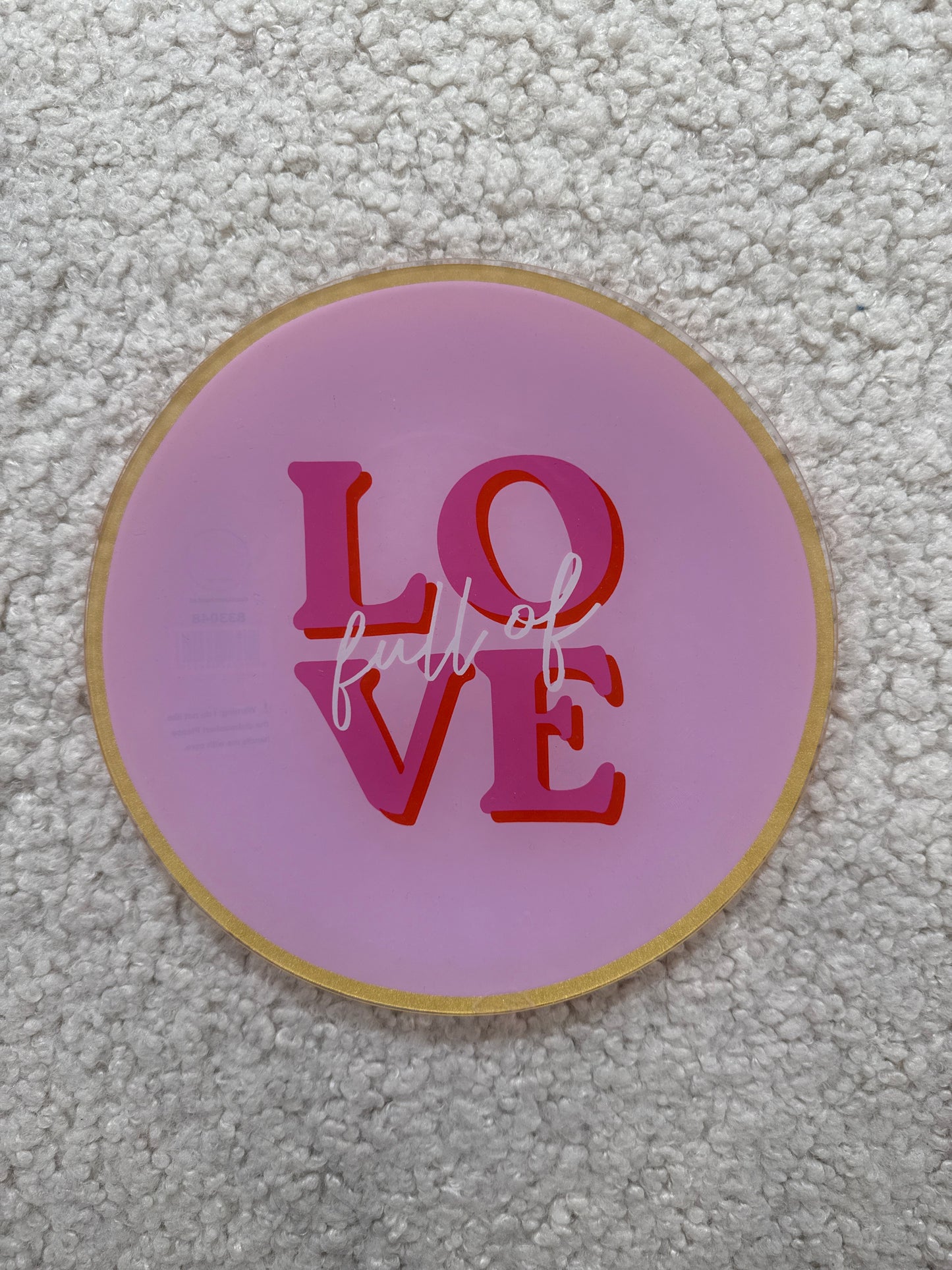 Plate rond full of love
