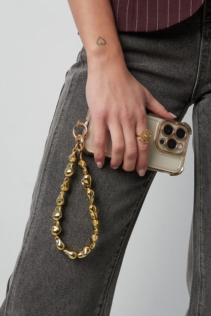 Telefoonkoord elegant edge goud