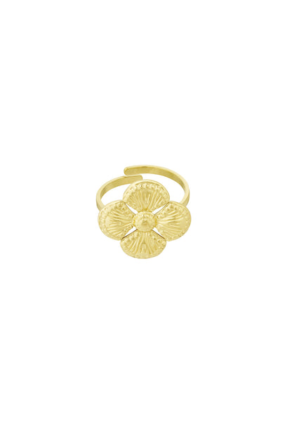 Statement klaver ring goud