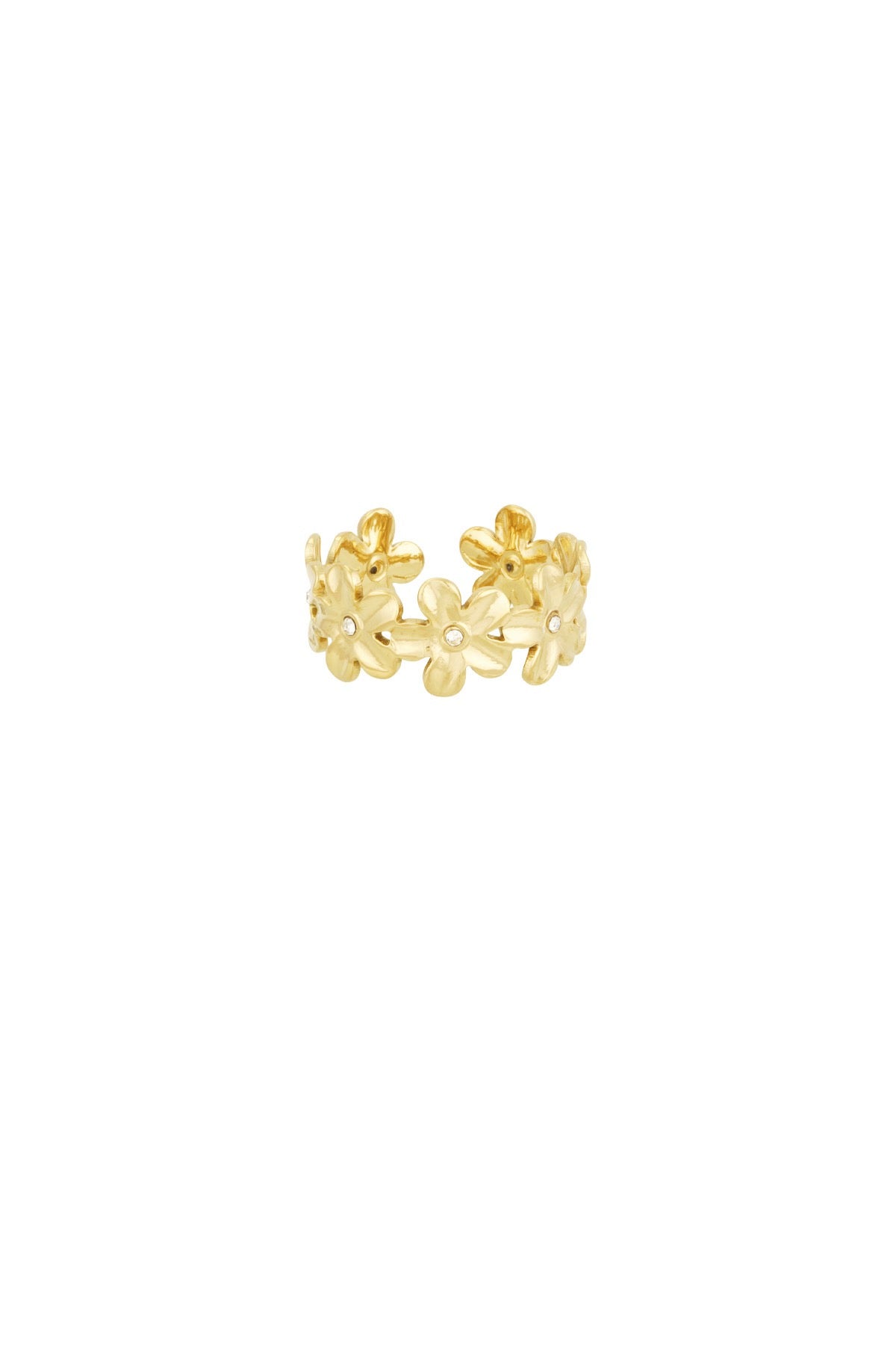 Infinite flowers ring goud