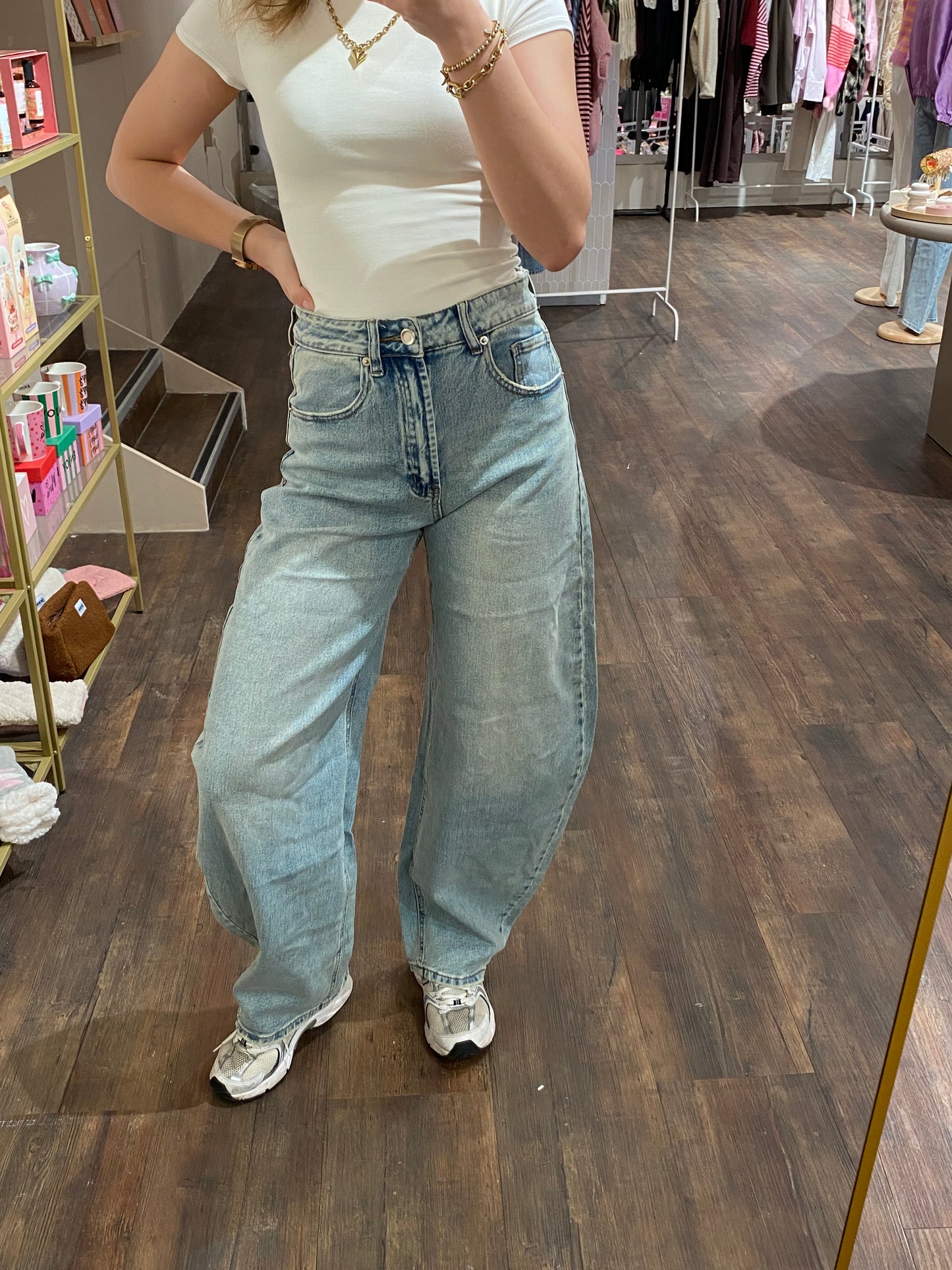 Midblauwe balloon jeans van SeeSee.