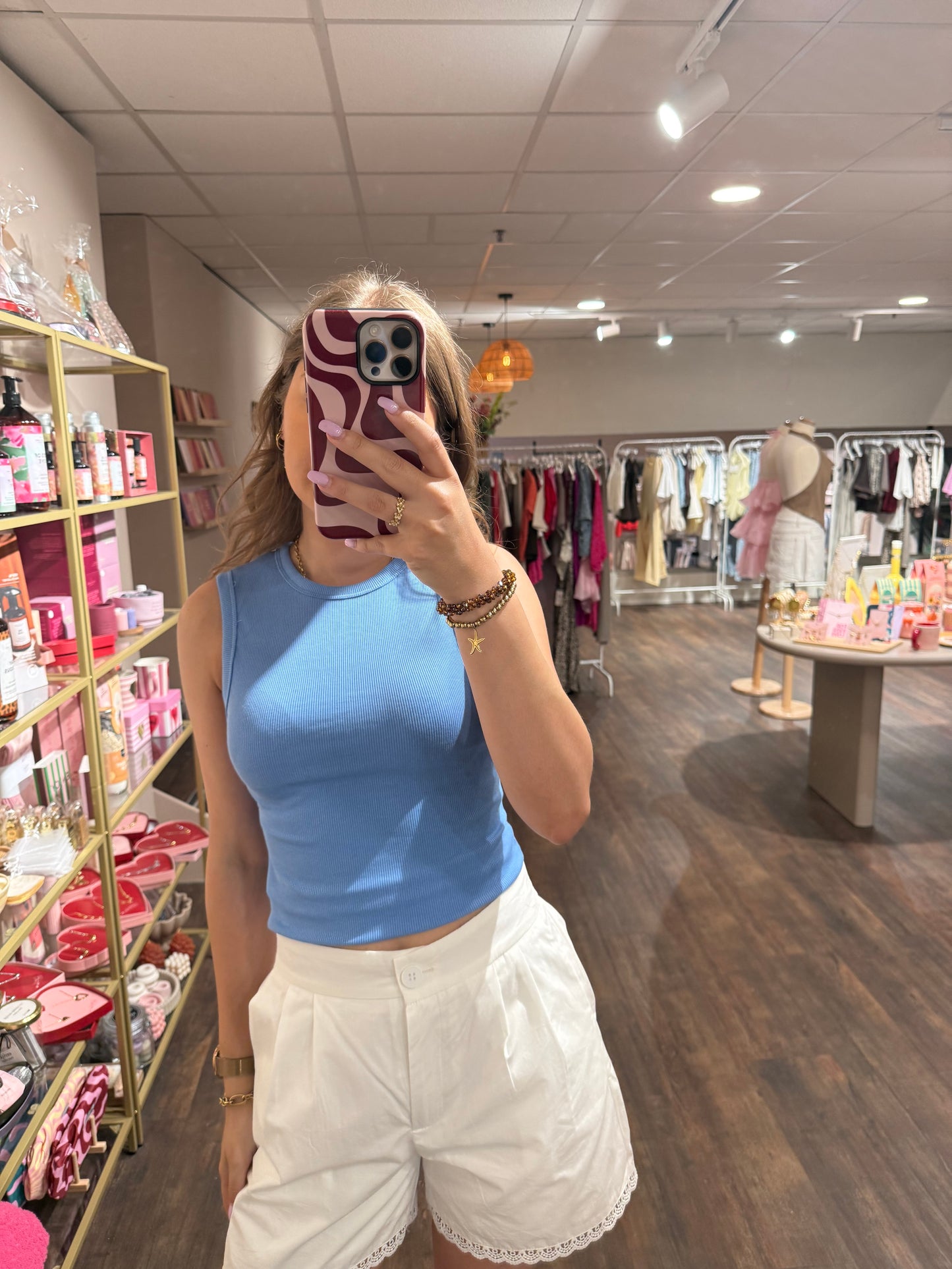 Comfortabele tanktop van ribstof 