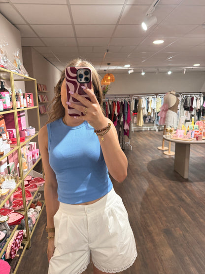 Comfortabele tanktop van ribstof 