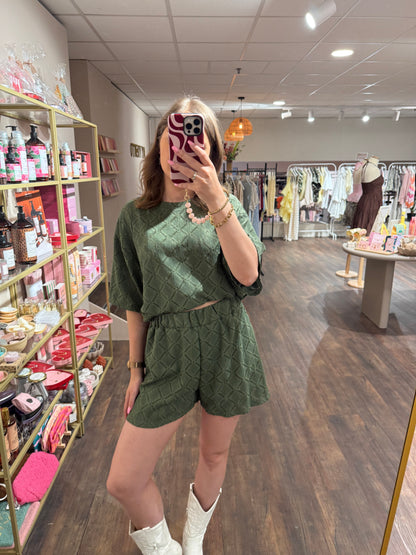 Groene dames set voor warme dagen