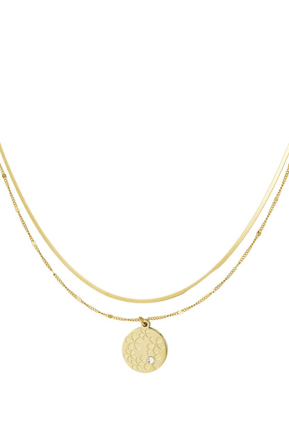 Floral garden ketting goud