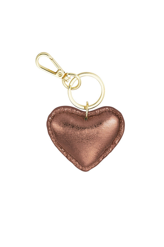 Hart sleutelhanger koper