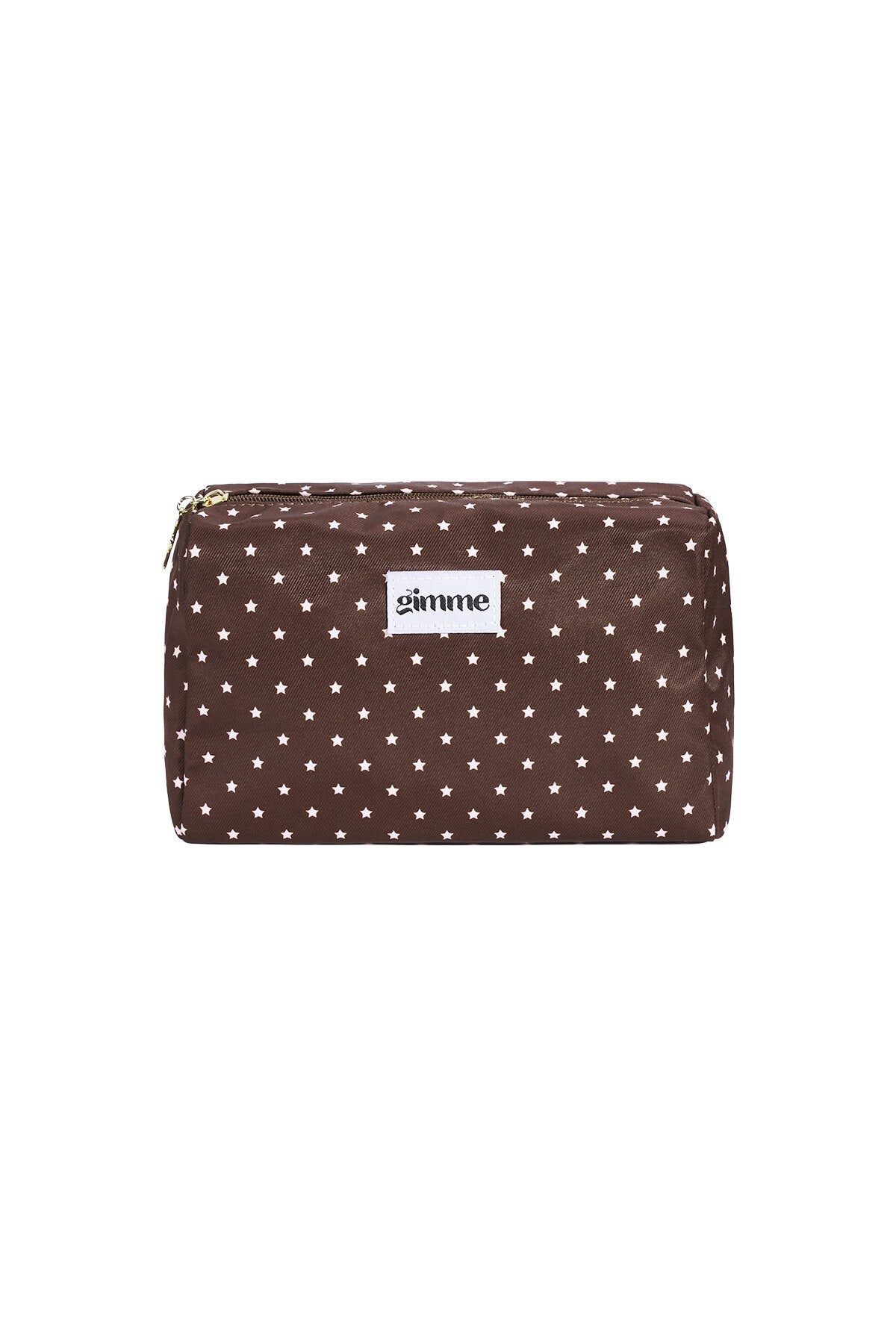 Makeup tas bruin met sterren