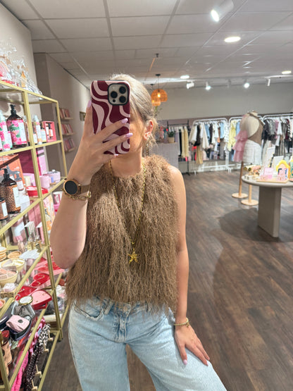 Camel top voor festivals en vakantie. 