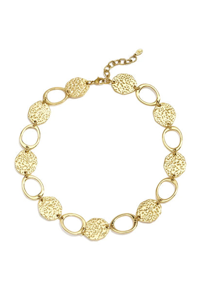 Coins met open cirkel ketting goud