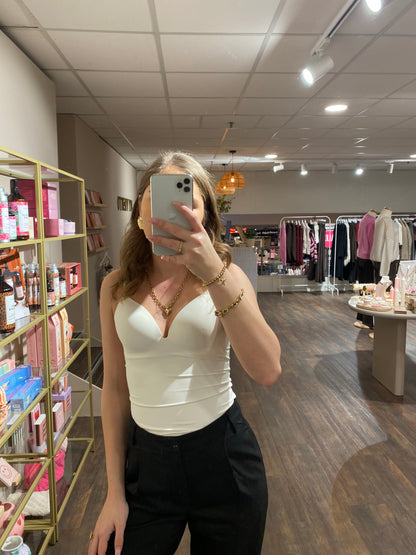Shapewear body met voorgevormde cups en beugelloze bh voor dames.