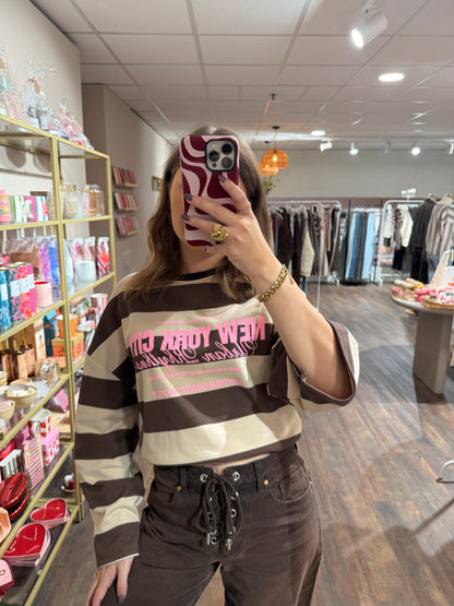 Tess - gestreepte NYC top
