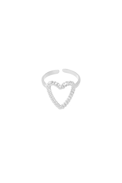 Change of hearts ring zilver