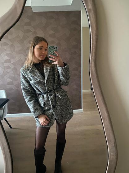 Isa - gemêleerde blazer grijs