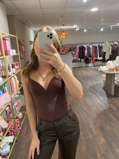 Mia - shapewear body bruin