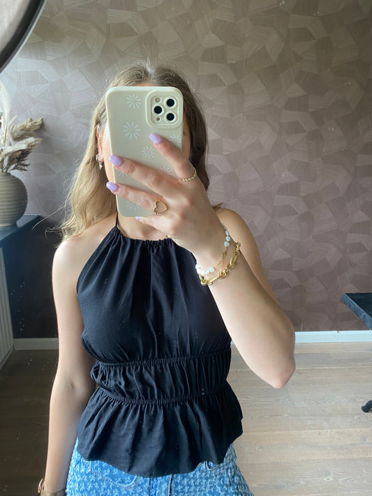 Belle - zwarte halter top