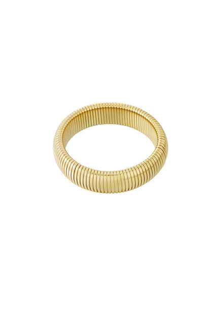 Bangle armband stretch bold & trendy 20mm goud