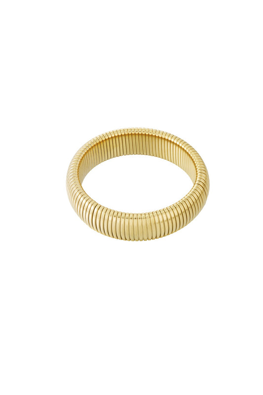 Bangle armband stretch bold & trendy 20mm goud
