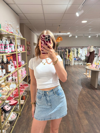 Dames skort met glitters voor festivals en feestjes
