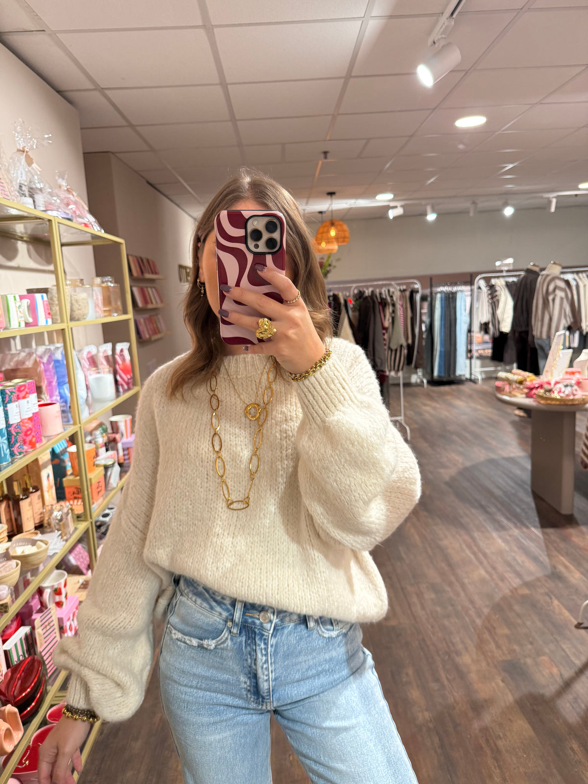 Romy - trui creme