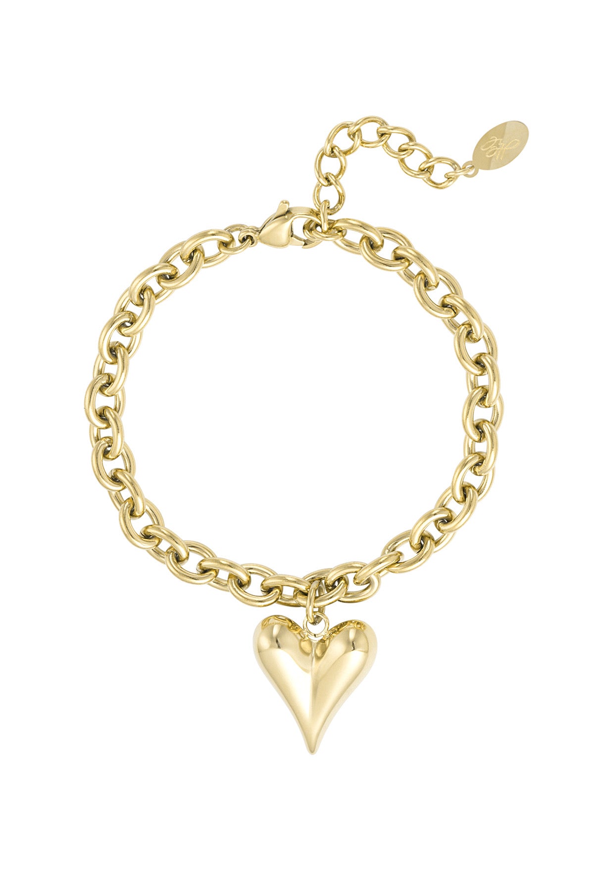 Love rules armband goud