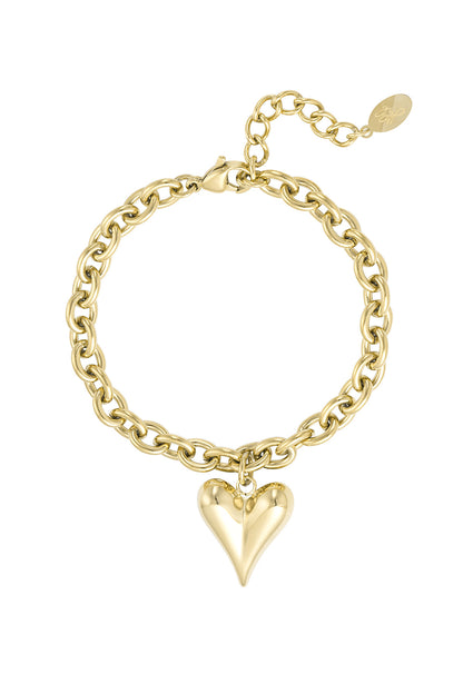 Love rules armband goud