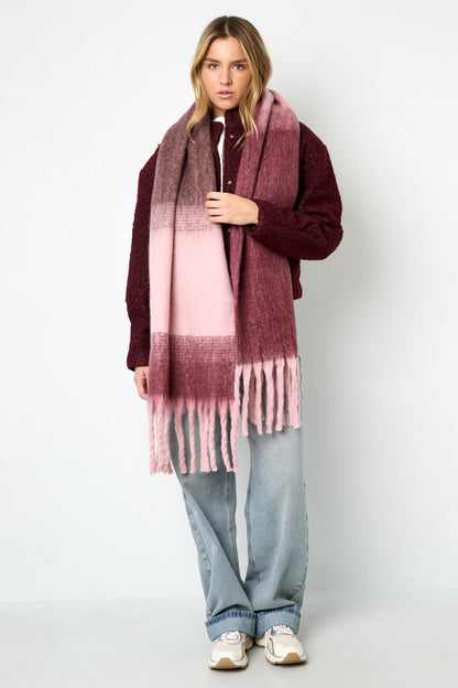 Khaki geblokte sjaal